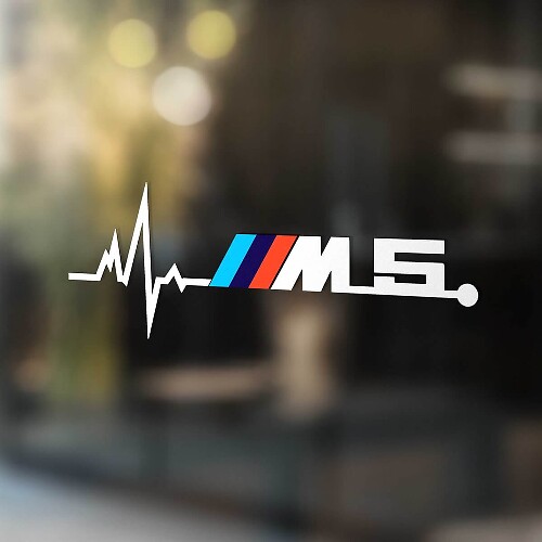 Heartbeat-windowstickerset voor BMW M5 (2 stuks)