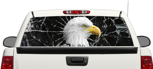 adelaar gebroken glas achterruit sticker sticker pick-up truck suv auto 3