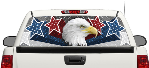 American Eagle USA Stars Achterruit Decal Sticker Pick-up Truck SUV Auto 3