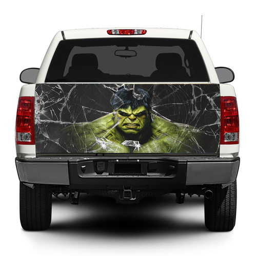 Hulk en gebroken glas achterklep sticker sticker wrap pick-up truck SUV auto