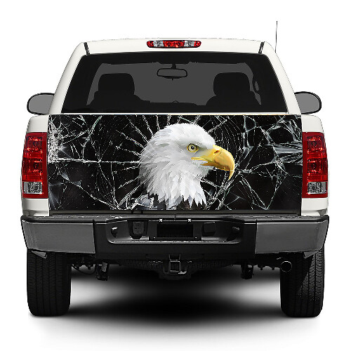 Adelaar Gebroken Glas Achterklep Sticker Wrap Pickup Truck SUV Auto