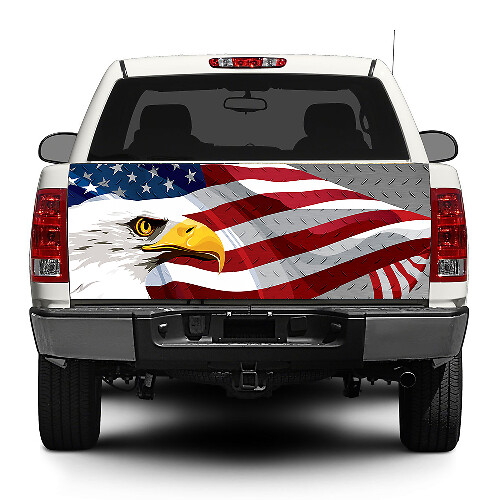 Bald Eagle USA-vlag Achterklep Vinyl Sticker Decal