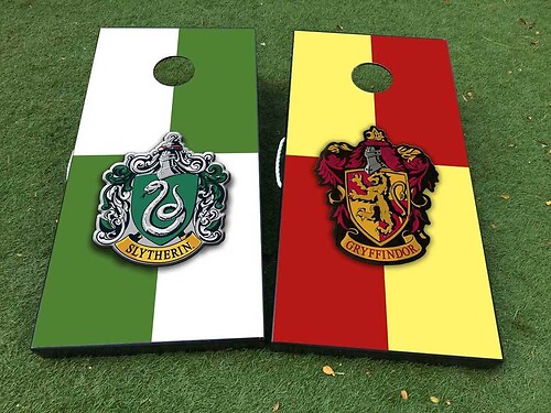 Zwadderich en Griffoendor team harry potter Cornhole Board Game Sticker Decal VINYL WRAPS met GELAMINEERD

