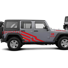 US-vlaggrafiek zij vinylsticker decal voor Jeep Wrangler Unlimited JK 3