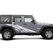 Tire Track Graphic Vinyl Sticker Decal voor Jeep Wrangler Unlimited JK 2