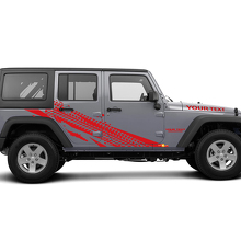 Tire Track Graphic Vinyl Sticker Decal voor Jeep Wrangler Unlimited JK 3