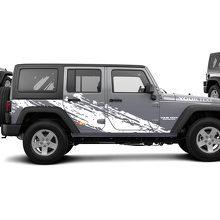 Modderspatten Grafische Zijvinyl Sticker Decal voor Jeep Wrangler Unlimited JK 2