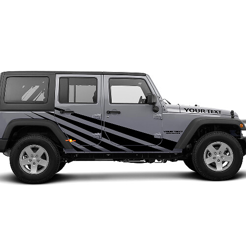 Straight Stripes Grafische Vinyl Decal Kit voor Jeep Wrangler JK