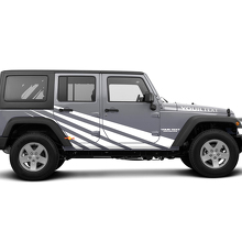 Straight Stripes Grafische Vinyl Decal Kit voor Jeep Wrangler JK 2