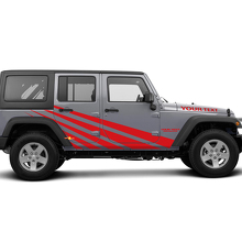 Straight Stripes Grafische Vinyl Decal Kit voor Jeep Wrangler JK 3