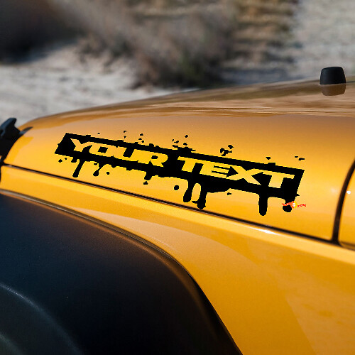 Spatverf Motorkap Vinyl Decal Sticker voor Jeep Wrangler Sahara Rubicon JK