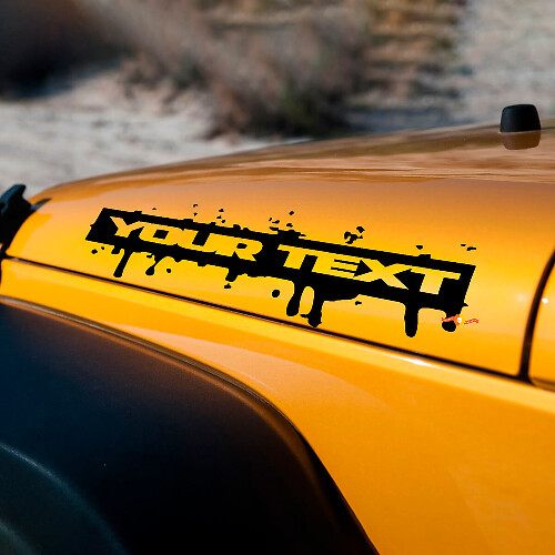 Spatverf Motorkap Vinyl Decal Sticker voor Jeep Wrangler Sahara Rubicon JK