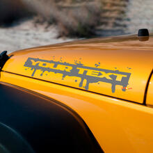 Spatverf Motorkap Vinyl Decal Sticker voor Jeep Wrangler Sahara Rubicon JK 2