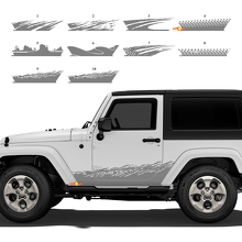 Aangepaste Splash Zijkant Deur Grafieken Vinyl Decal Sticker voor Jeep Wrangler JK 2