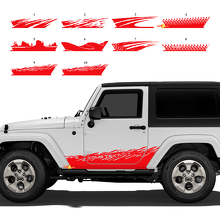 Aangepaste Splash Zijkant Deur Grafieken Vinyl Decal Sticker voor Jeep Wrangler JK 3