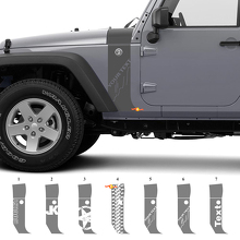 Aangepaste streep motorkap- en spatbord vinylsticker voor Jeep Wrangler JK_2