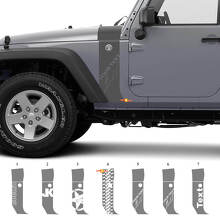 Aangepaste streep motorkap- en spatbord vinylsticker voor Jeep Wrangler JK_2
