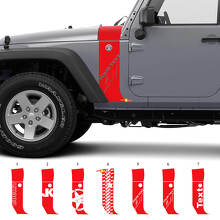 Aangepaste streep motorkap- en spatbord vinylsticker voor Jeep Wrangler JK_3