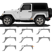 Maatwerk Grafische Achterzij Vinyl Decal Sticker voor Jeep Wrangler JK 2