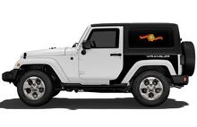 JEEP-stickersticker Achterkant Kwartzijde graphics 07-16 Wrangler JK 2-deurs 2