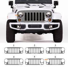 Custom grille blackout vinylsticker voor Jeep Wrangler JK Rubicon_2