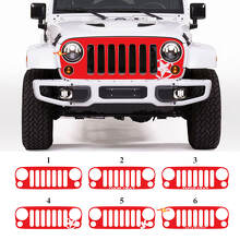 Custom grille blackout vinylsticker voor Jeep Wrangler JK Rubicon_3