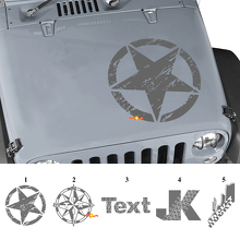 Aangepaste grafische motorkap vinyl decal sticker voor Jeep Wrangler Rubicon JK 2