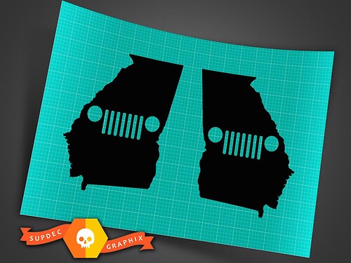 Jeep Grill Deur Zijvinyl Decal Sticker voor Jeep Wrangler