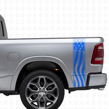 USA Vlag Zijstrips Vinyl Decal Set voor Musclecar truck_2