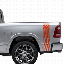 USA Vlag Zijstrips Vinyl Decal Set voor Musclecar truck_4