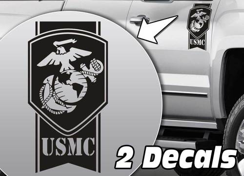 Militaire leger USMC Globe strepen Truck Bed side Decal Stickers past op Dodge Ram Chevy Silverado Ford F150 Toyota Tundra
