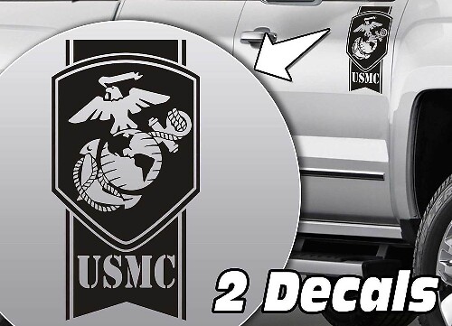 USMC-stijl Eagle Globe Anchor truckbedzijvinylset voor pickuptrucks