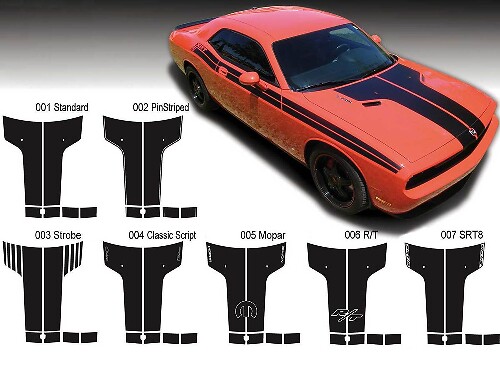 Dodge Challenger Hood T-sticker Sticker Hood-afbeeldingen passen op modellen 09-14