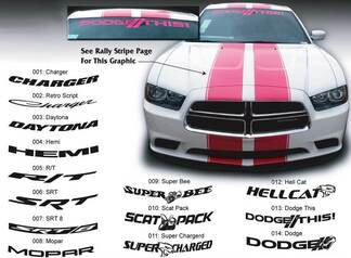 Dodge Charger HellCat Mopar Hemi SRT SRT8 Super Bee Windshield Decal Sticker graphics past op modellen 11-16