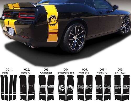 Super Bee Tail Band Vinyl Decal Kit voor Dodge Challenger 2015