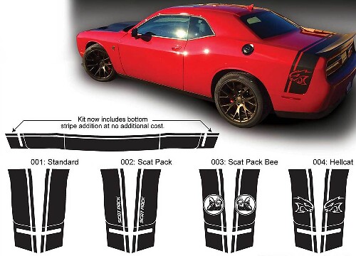 Super Bee Zij- en Achterband Vinyl Sticker Kit voor Dodge Challenger 2015