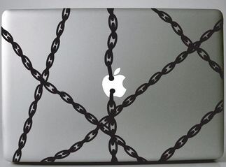 Сhain grafische sticker voor laptop MacBook
