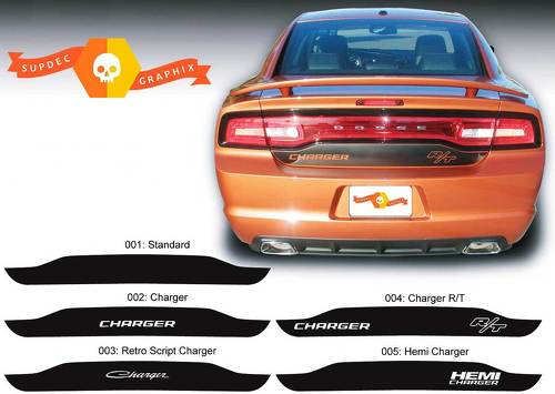 Dodge Charger trunk blackout Sticker Hemi RT graphics past op modellen 2011-2014