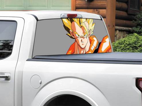 Anime Dragon Ball Z Gogeta Super Saiyan Achterruit Decal Sticker Pick-up Truck SUV Auto elke maat