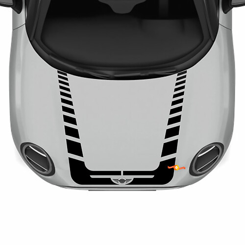Hood Racing Stripes Decal Sticker voor Mini Cooper

