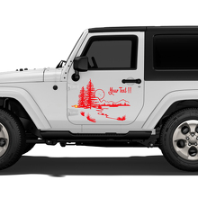 Bergen Bos Landschap Deur Vinyl Sticker Decal voor Jeep Wrangler Rubicon Sahara 3