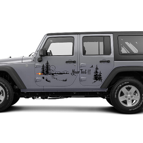 Nature Landschap Deuren Vinyl Sticker Decal voor Jeep Wrangler Rubicon Sahara