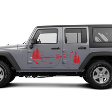 Nature Landschap Deuren Vinyl Sticker Decal voor Jeep Wrangler Rubicon Sahara_3