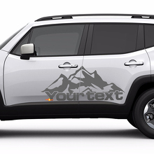 Mountains Stijl Lettertype Deurzijde Vinyl Decal Sticker voor Jeep Renegade 2