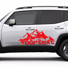 Mountains Stijl Lettertype Deurzijde Vinyl Decal Sticker voor Jeep Renegade 3