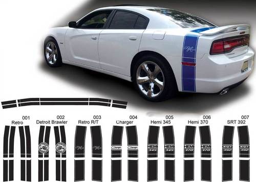 Dodge Charger Trunk Band Sticker Complete Graphics Kit past op modellen 2011-2014