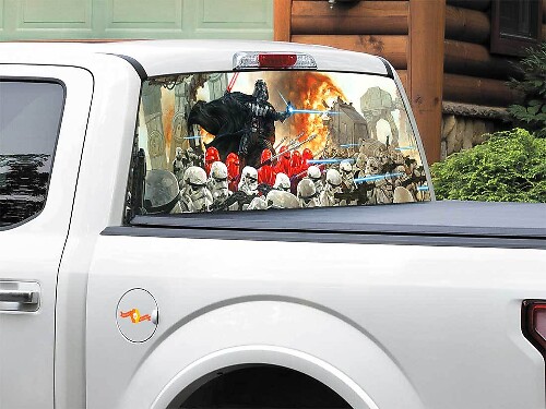 Darth Vader Empire Forces Achterraam Vinyl Sticker voor Pickup Truck SUV