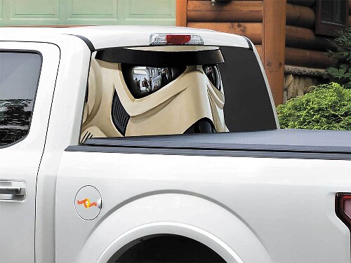 Stormtrooper-geïnspireerde achterruitsticker voor pickuptruck SUV
