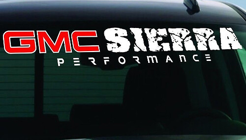 Sierra Performance Windshield Banner Vinyl Decal voor GMC Sierra