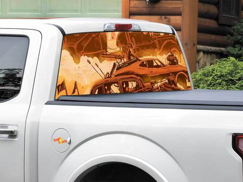 Mad Max Fury Road Art Comics achterruit sticker sticker pick-up truck SUV auto elke maat